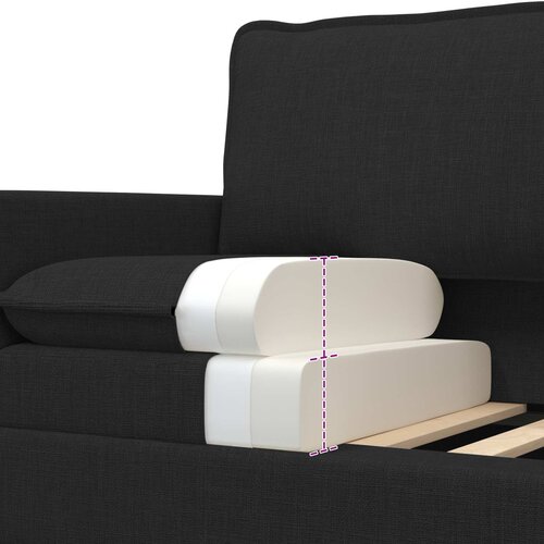 SOFA Crna 156 x 81 x 87,5 cm Tkanina Slike