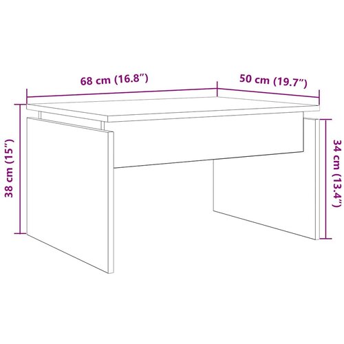  Stol za kavu staro drvo 68 x 50 x 38 cm od iverice Slike