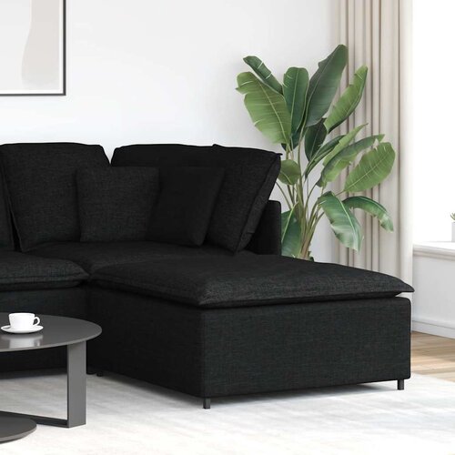  Modularni kauč s podnožjem, crni 100x100x48 cm Cijene