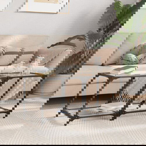 vidaXL Stolići s prozirnom staklenom površinom 2 kom 40x40x40 cm čelik Cijene