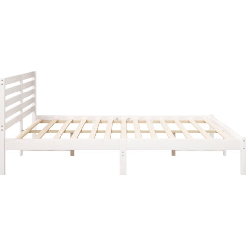 vidaXL konstrukcija postelje bela 200 x 200 cm masivno borovo les Cene