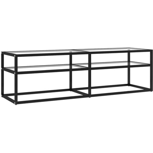 Maison Chic TV omarica - TV enota - Televizijska omarica prozorna 140x40x40,5 cm kaljeno steklo, (21702411) Cene