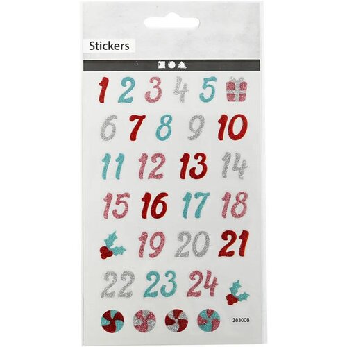  Set novogodišnjih naljepnica 31 kom | Advent kalendar Cijene