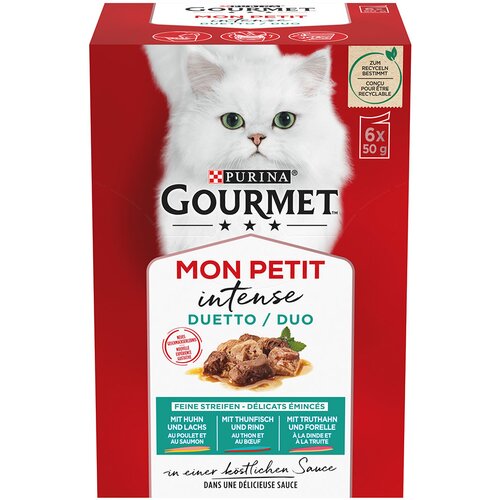Gourmet Mešano pakiranje Mon Petit 6 x 50 g - Duetti: losos & piščanec Cene