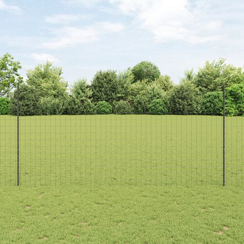 vidaXL Euro Ograda s 10 U Stupova Siva 1.5x10 m čelik Cijene