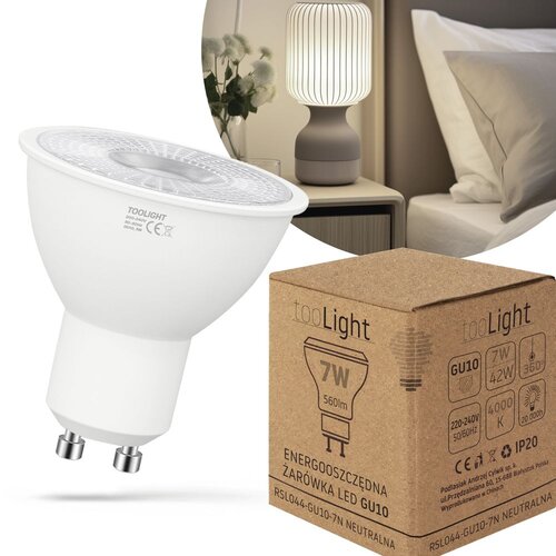 Toolight Żar&amp;oacute;wka LED RSL044 GU10 7W Neutral Slike