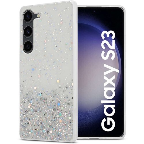 Cadorabo Ohi&scaron;je, združljivo z Samsung Galaxy S23 in prozorna z ble&scaron;čicami - Za&scaron;čitni ovitek iz prožnega silikona TPU s svetlečimi ble&scaron;čicami, (20860642) Cene
