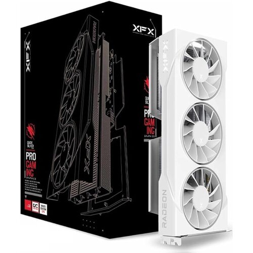 XFX Swift Radeon RX 9060 XT OC Gaming Edition 16GB GDDR6 grafična kartica bele barve Slike