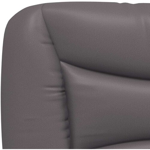 VidaXL krevet s madracem sivi 140x190 cm od umjetne kože Slike