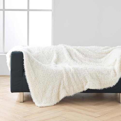 Douceur d int&amp;eacute;rieur Krem deka od umjetnog krzna 220x240 cm Mouton &amp;ndash; Slike