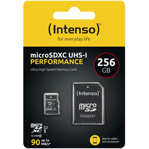 Intenso microSDXC 256GB Class 10 UHS-I U1 Performance Slike