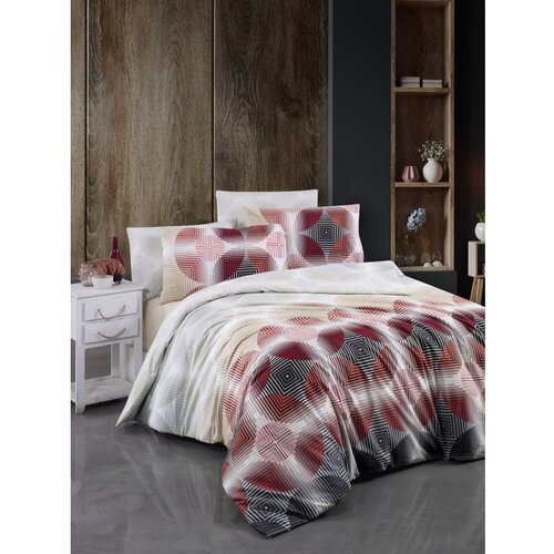  bisa redwhitebeigeblack ranforce single quilt cover set (eu) (it) Cene