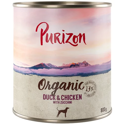 Purizon Organic 6 x 800 g - Raca in piščanec z bučkami