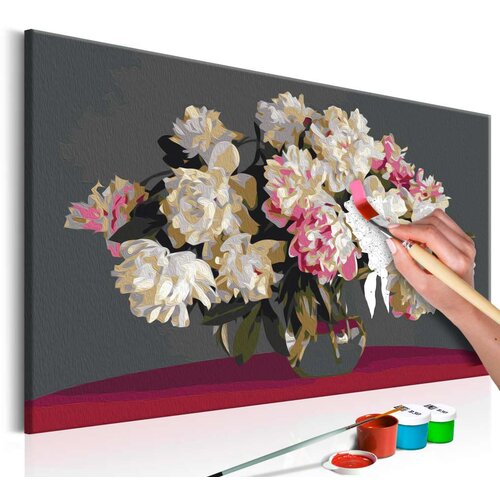  Slika za samostalno slikanje - White Flowers In A Vase 60x40 Cijene