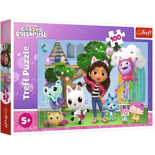 Puzzle 100pcs. Gabi&amp;#039;s Cat House Trefl 16464 Slike