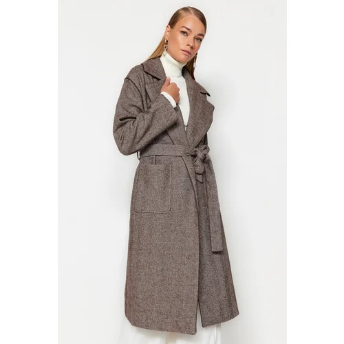 Trendyol Coat - Brown - Basic