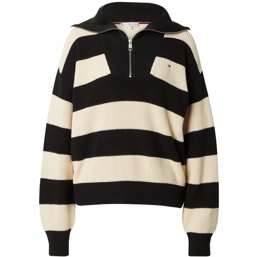 Tommy Hilfiger Pulover ecru / črna Slike