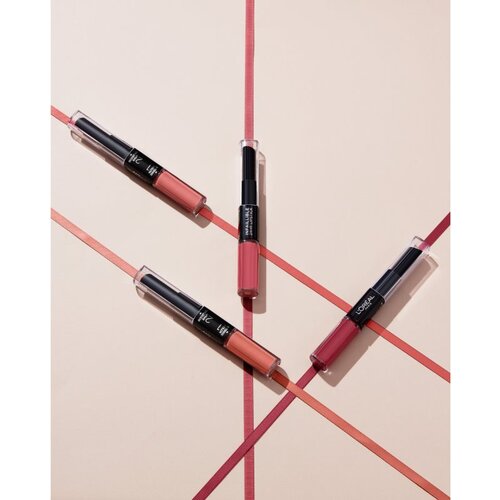 L&amp;acute;Or&amp;eacute;al Paris Infallible 24H Dolgoobstojna &amp;scaron;minka in sijaj za ustnice 2 v 1 odtenek 302 Rose Eternite 5,7 g Slike