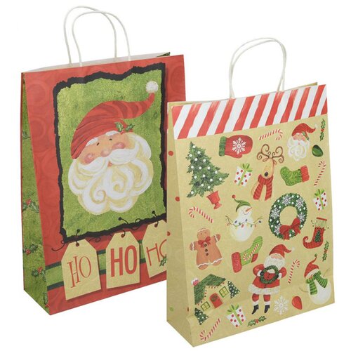  Darilna vrečka Christmas, jumbo, eko, bela Cene
