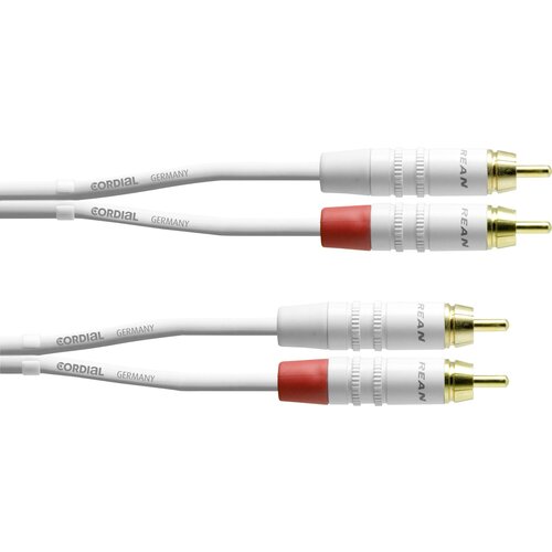 Cordial avdio adapterski kabel [2x mo&scaron;ki cinch konektor - 2x mo&scaron;ki cinch konektor] 1.50 m bela, (20434681) Cene