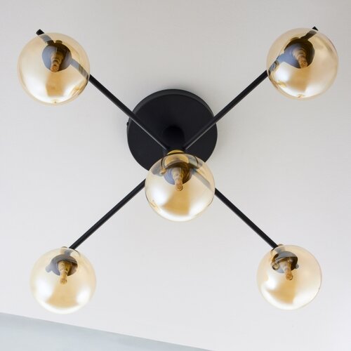 Jupiter 2032 - plafonska visilica figaro 5xG9/10W/230V crna/zlatna/bež Slike