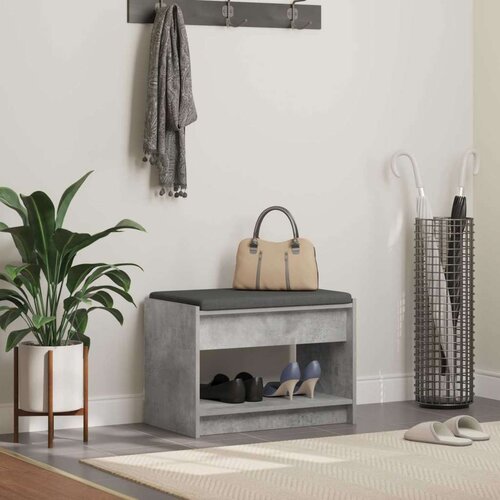  Klupa za hodnik s jastukom Betonsko Siva 63 x 38 x 45 cm - Betonsko siva 63 cm Cijene