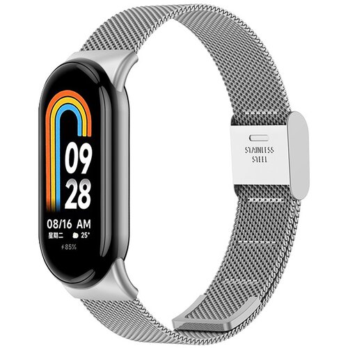 INF Kovinski pašček za uro za Xiaomi Mi Band 8/9 Silver, (21562190) Cene