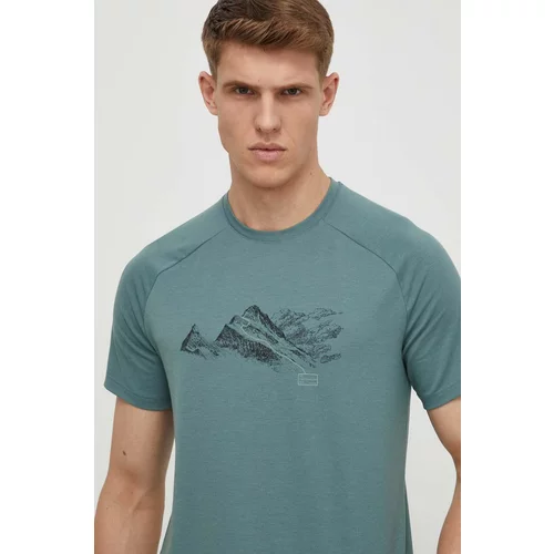Mammut Sportska majica kratkih rukava Mountain boja: zelena, s tiskom