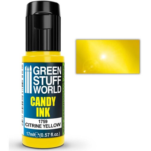 Green Stuff World candy ink citrine yellow 17ml | transparentna žuta boja Cene