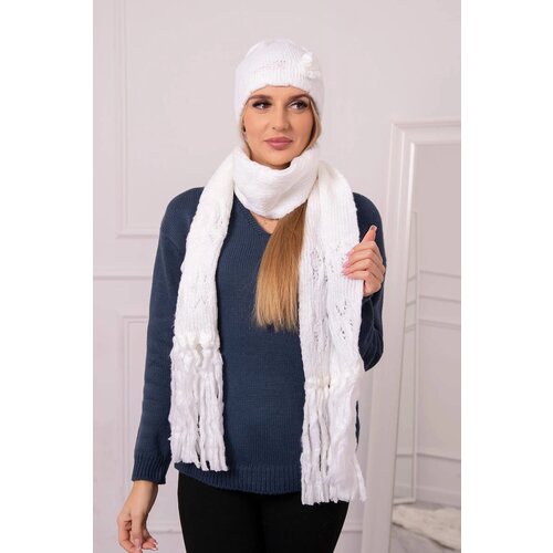Kesi Women's set with a shawl Dorota K366 white Cijene