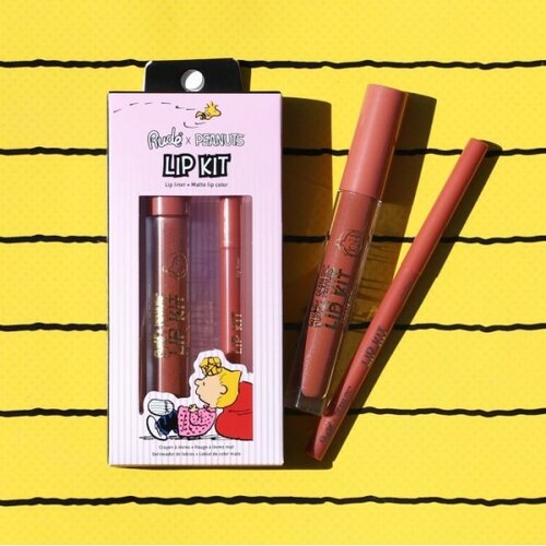 Rude Cosmetics set za usne peanuts - kremasta olovka za usne i tečni ruž u istoj nijansi 0.3 g/3.5 ml Slike