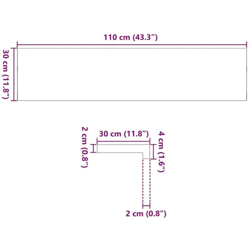 VidaXL Prozorske klupice 2 kom svijetlosmeđe 110x30x2 cm masivne hrast Slike