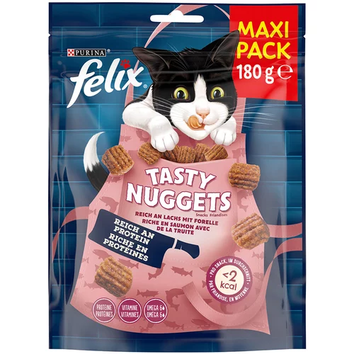 Felix 10 % popust na mačje priboljške! - Tasty Nuggets: losos in postrv (2 x 180 g)