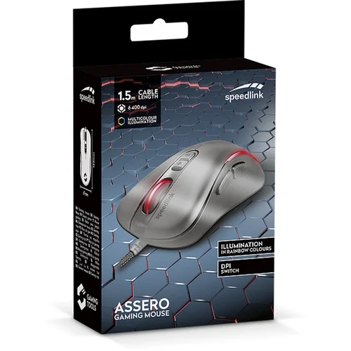  Miš SPEEDLINK ASSERO Gaming, black, SL-680021-BK