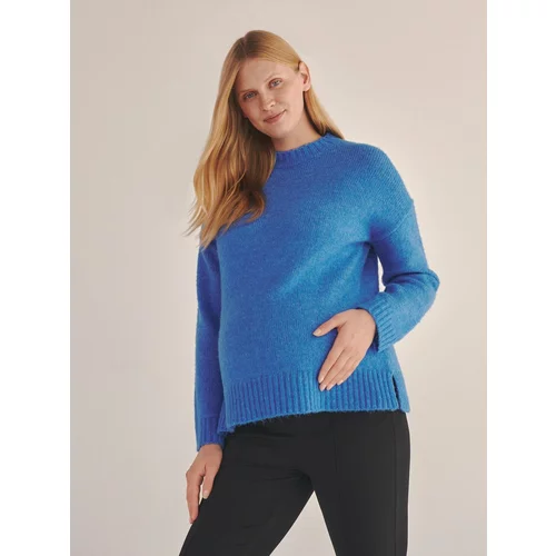 Reserved pulover iz mešanice volne - modra