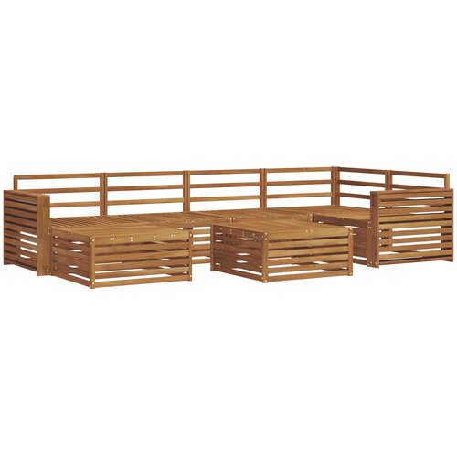 Set vanjskih sofa 7 kom. Prirodna Čvrsto drvo akacije Slike