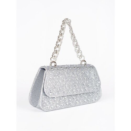 Shelvt Silver small sequin bag with silver handle Cene