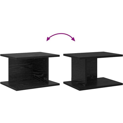  Noćni ormarić 2 pcs Crni hrast 40 x 30 x 25 cm Slike