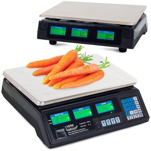  Digitalna elektronska vaga od nehrđajućeg čelika do 40 kg dvostrana LCD crna Cijene