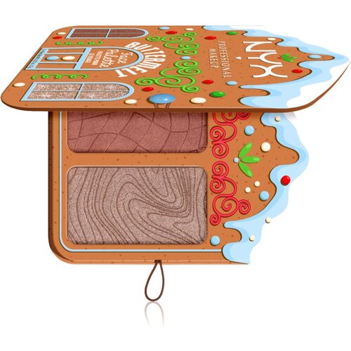 NYX Professional Makeup Gingerbaddie Land Buttermelt paleta osvetljevalcev in rdečil odtenek Deep 1 kos Slike