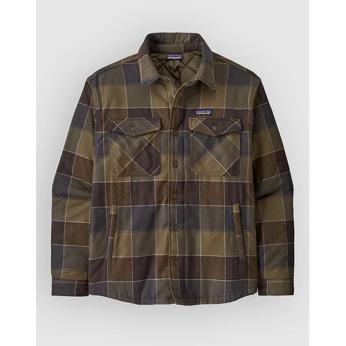 Patagonia LW Insulated Fjord Flannel Srajca snow owl / basin green Slike