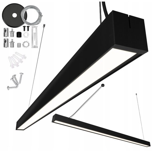  LED luster na sajli LED/44W/230V 6000K 120 cm crna Slike