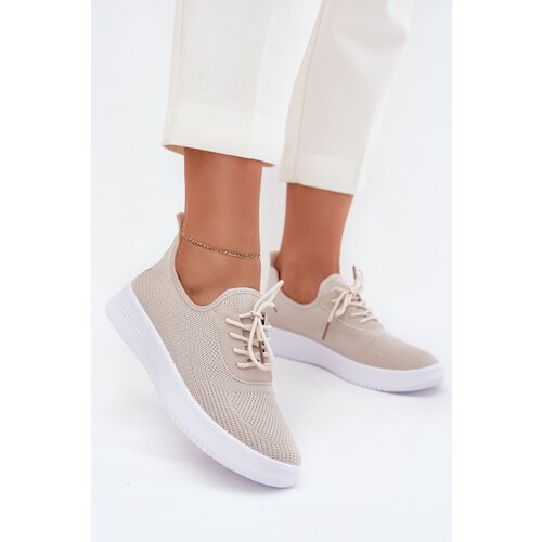Boto Fabric Slip On Sports Shoes On Platform Ladies Beige Kalyra Cijene