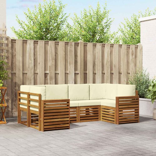  Set vanjskih sofa 6 kom. Prirodna i krem Smeđa 245 x 132,5 x 73 cm Cene