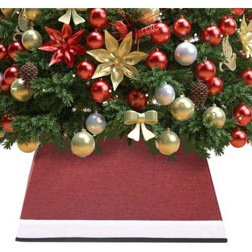 vidaXL Podloga za božićno drvce crveno-bijela 48 x 48 x 25 cm Cijene