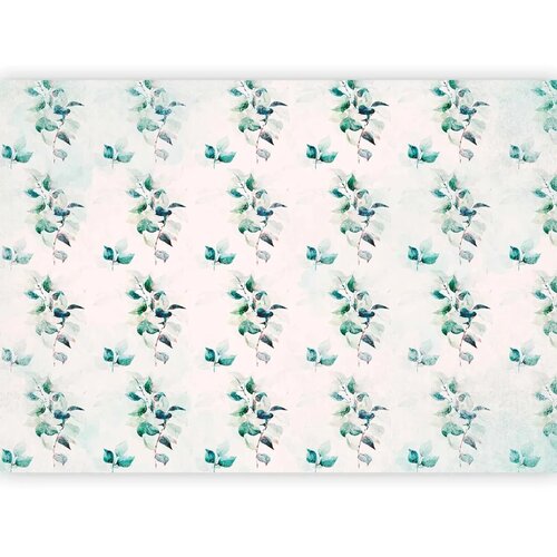  Foto tapeta - Mint green nature - solid floral pattern with green leaves 294x210 Slike