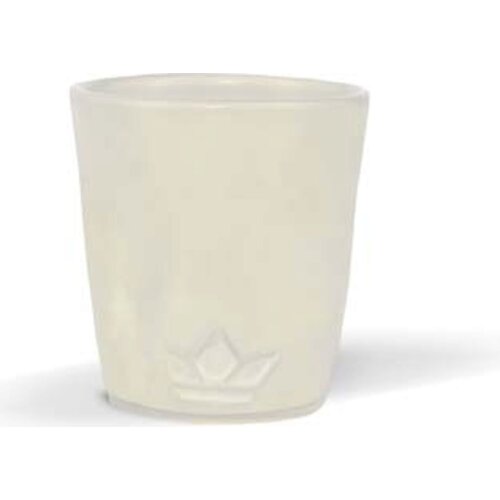  Naguban keramični lonček 130 ml - White Cene