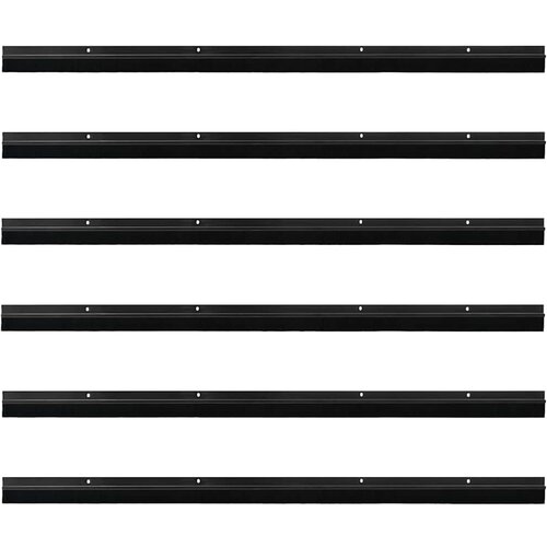  Držač četke za vrata 6 pcs Crna 100 cm Aluminijski legura Slike