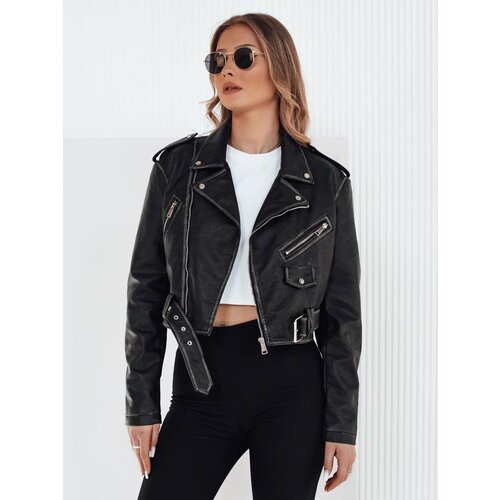 DStreet PALIGOR Women&amp;#039;s Leather Jacket Black Slike