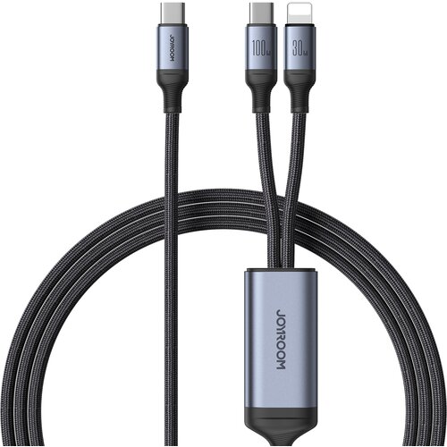 Joyroom 2v1 Speedy Series USB-C - USB-C / iPhone Lightning kabel 100W 1,5m črn, (21090911) Cene